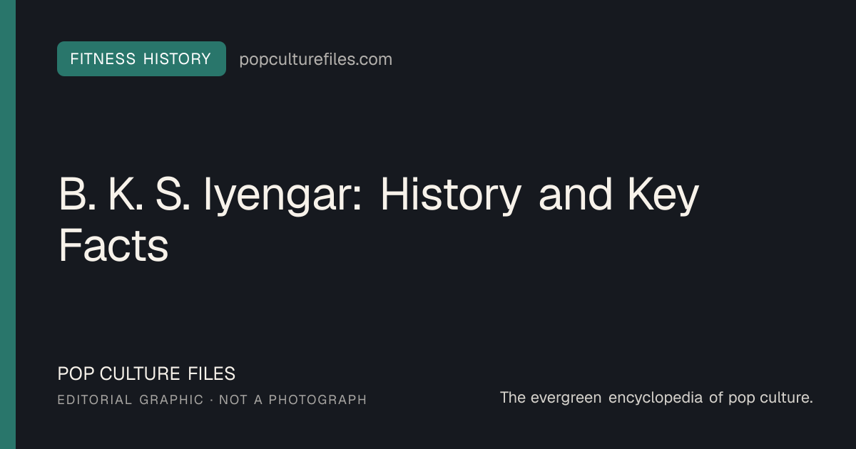 Editorial graphic for: B. K. S. Iyengar: History and Key Facts