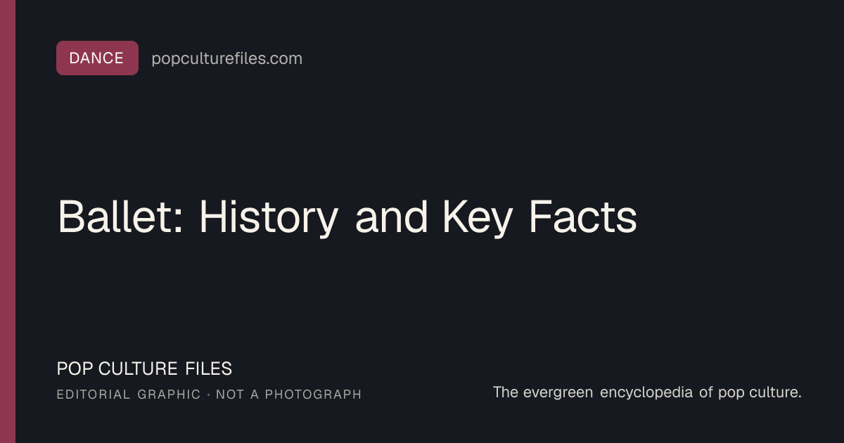 Original editorial graphic for Ballet: History and Key Facts