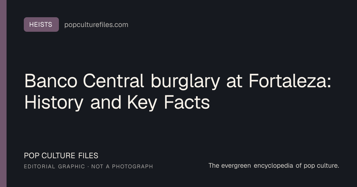 Editorial graphic for: Banco Central burglary at Fortaleza: History and Key Facts