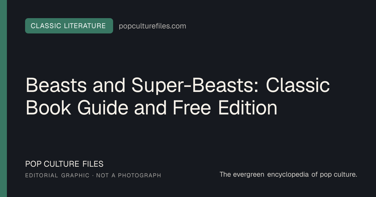 Editorial graphic for: Beasts and Super-Beasts: Classic Book Guide and Free Edition