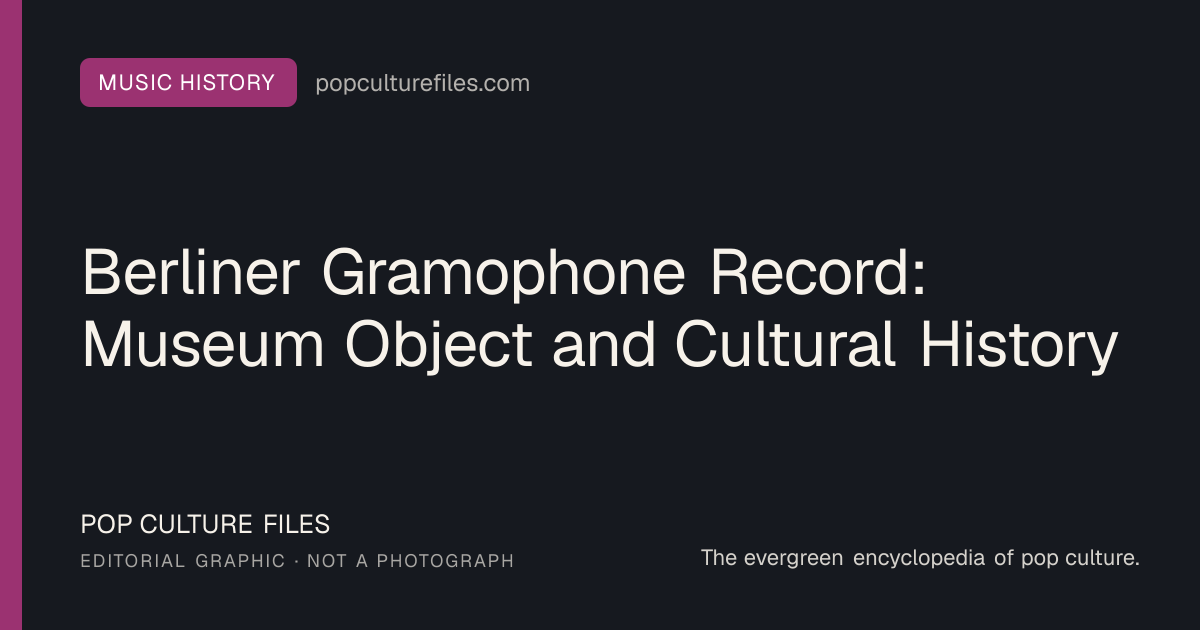 Editorial graphic for: Berliner Gramophone Record: Museum Object and Cultural History
