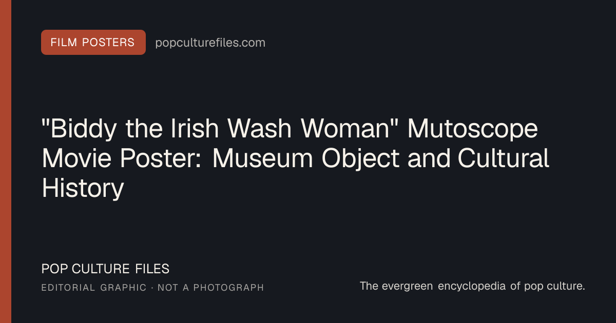Editorial graphic for: "Biddy the Irish Wash Woman" Mutoscope Movie Poster: Museum Object and Cultural History