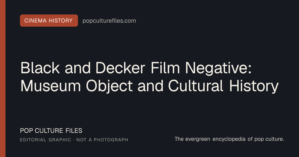 Editorial graphic for: Black and Decker Film Negative: Museum Object and Cultural History