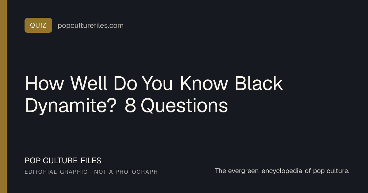 Editorial graphic for: How Well Do You Know Black Dynamite? 8 Questions