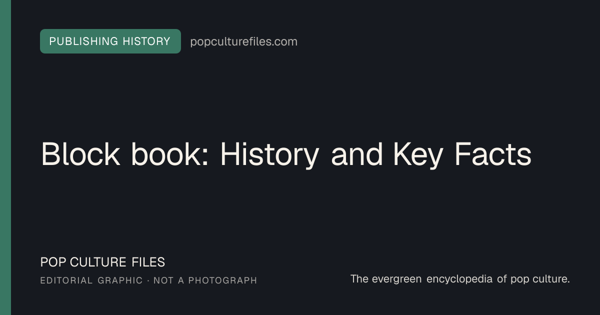 Editorial graphic for: Block book: History and Key Facts