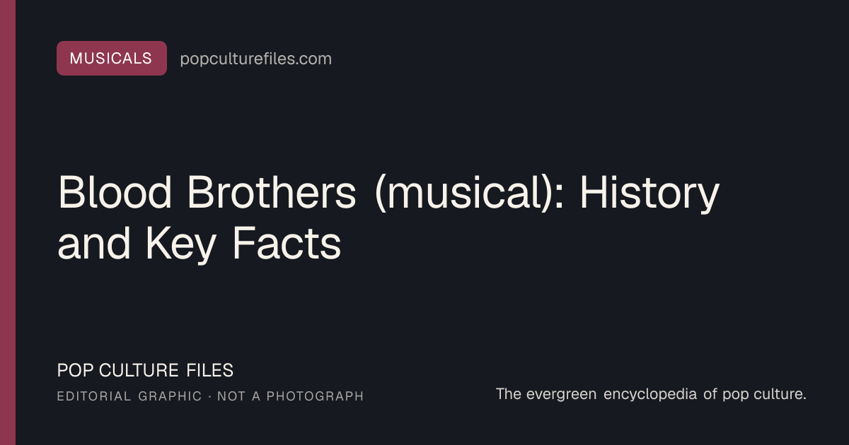 Editorial graphic for: Blood Brothers (musical): History and Key Facts