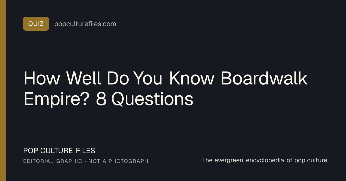 Editorial graphic for: How Well Do You Know Boardwalk Empire? 8 Questions