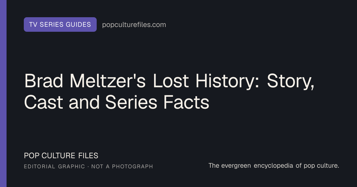 Editorial graphic for: Brad Meltzer's Lost History: Story, Cast and Series Facts
