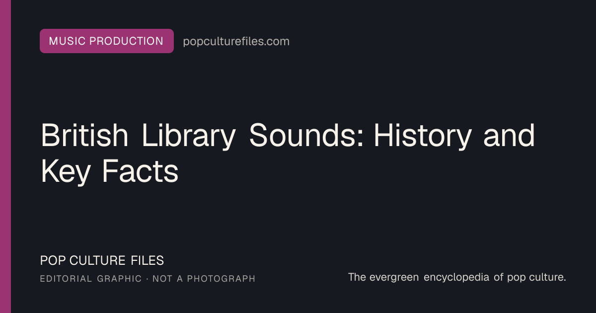 Editorial graphic for: British Library Sounds: History and Key Facts