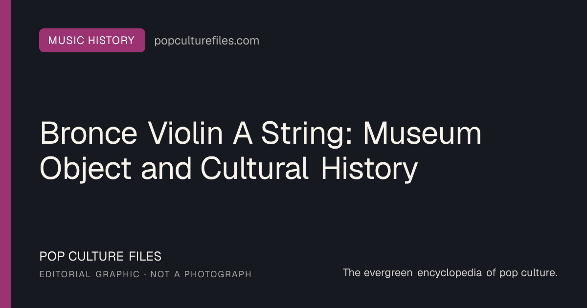 Editorial graphic for: Bronce Violin A String: Museum Object and Cultural History