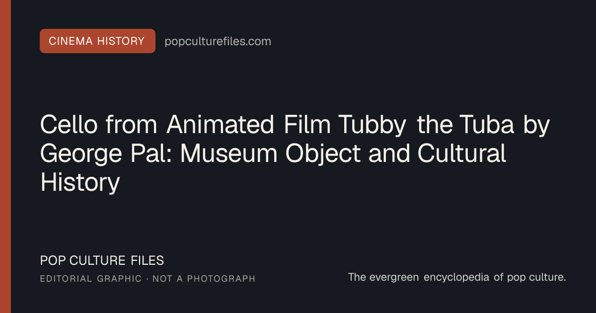 Editorial graphic for: Cello from Animated Film Tubby the Tuba by George Pal: Museum Object and Cultural History