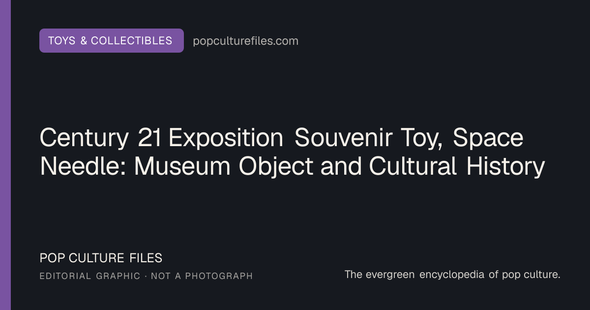 Editorial graphic for: Century 21 Exposition Souvenir Toy, Space Needle: Museum Object and Cultural History