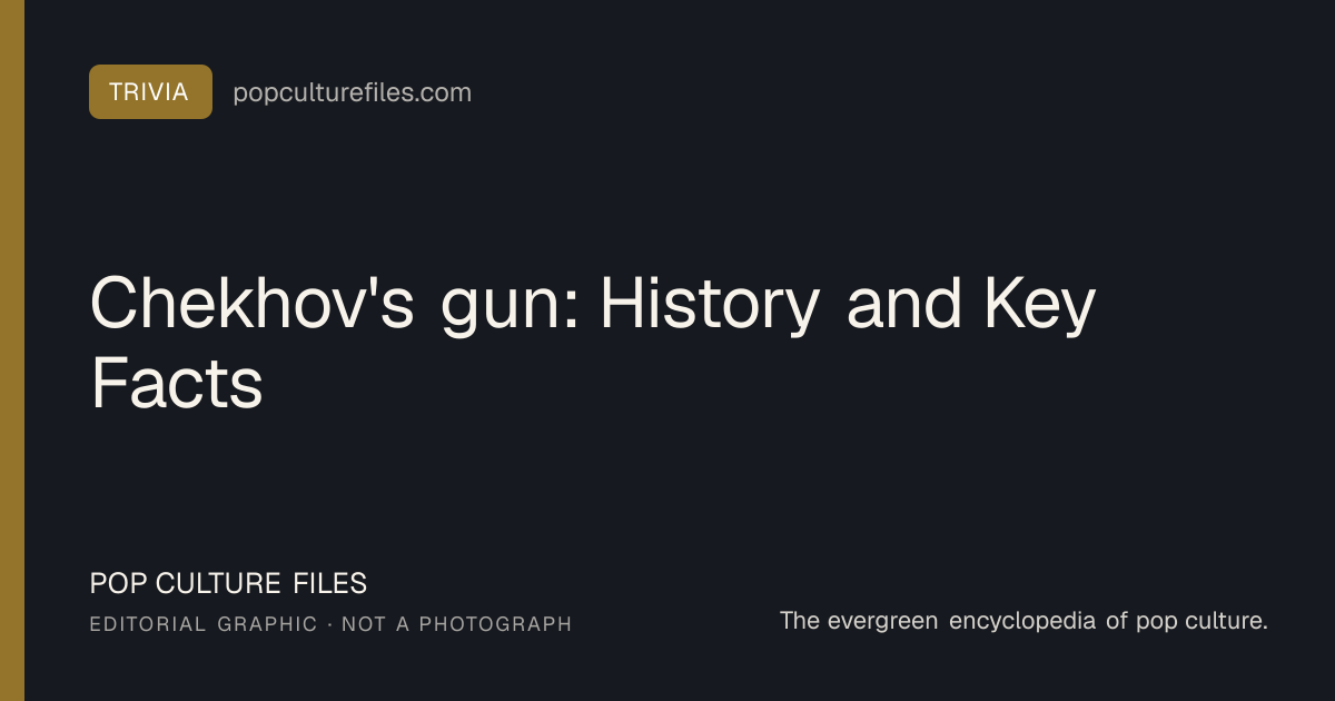 Editorial graphic for: Chekhov's gun: History and Key Facts