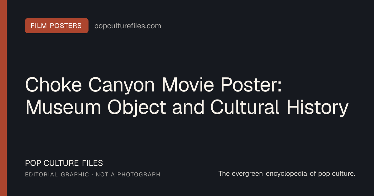 Editorial graphic for: Choke Canyon Movie Poster: Museum Object and Cultural History