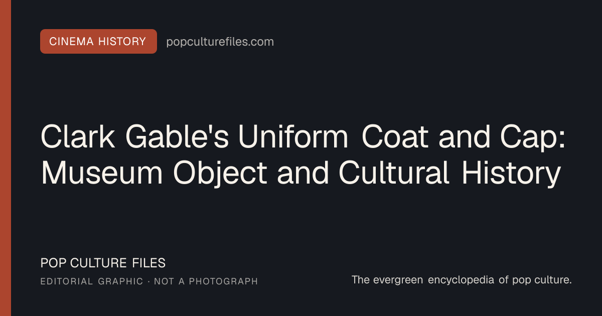 Editorial graphic for: Clark Gable's Uniform Coat and Cap: Museum Object and Cultural History