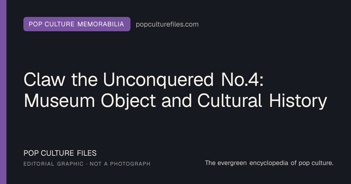 Editorial graphic for: Claw the Unconquered No.4: Museum Object and Cultural History