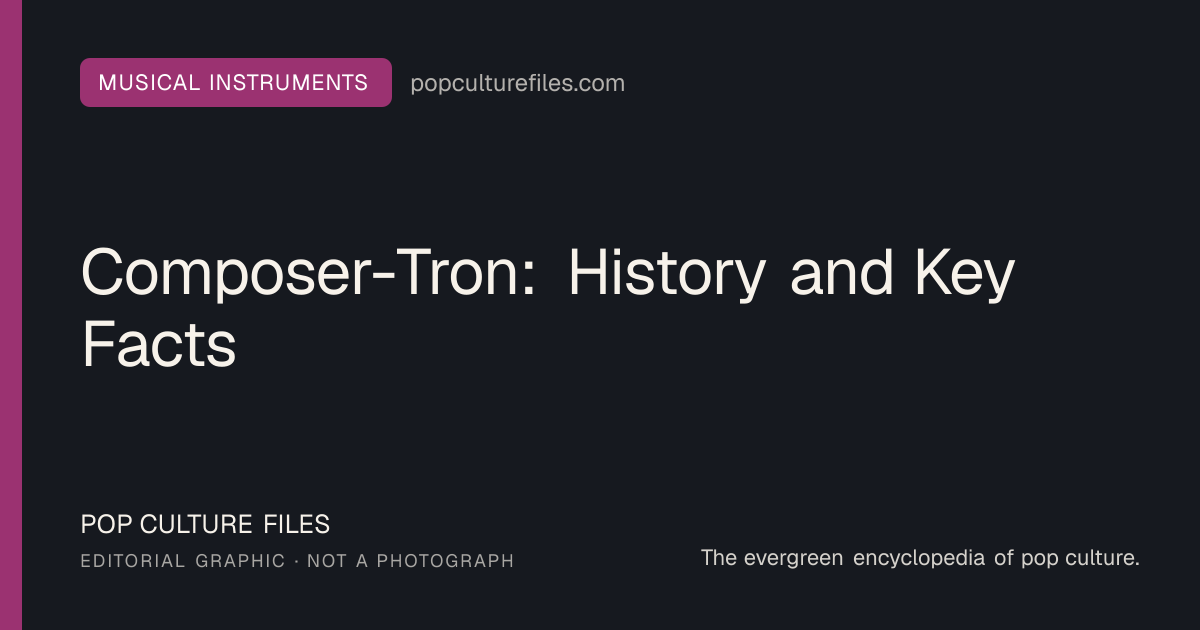 Editorial graphic for: Composer-Tron: History and Key Facts