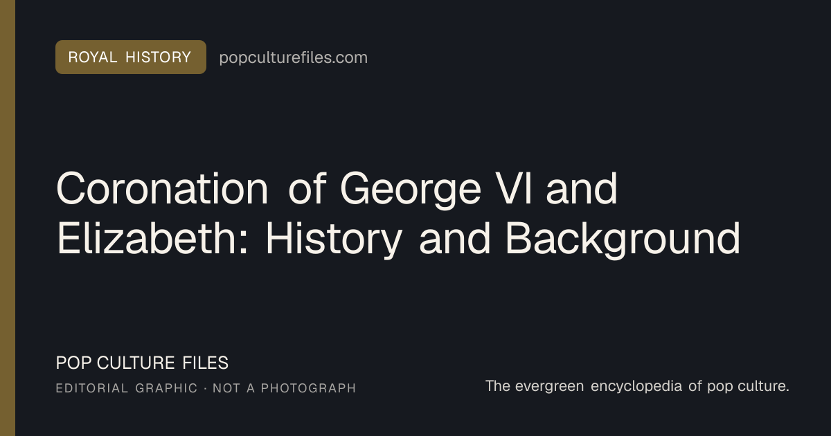 Editorial graphic for: Coronation of George VI and Elizabeth: History and Background