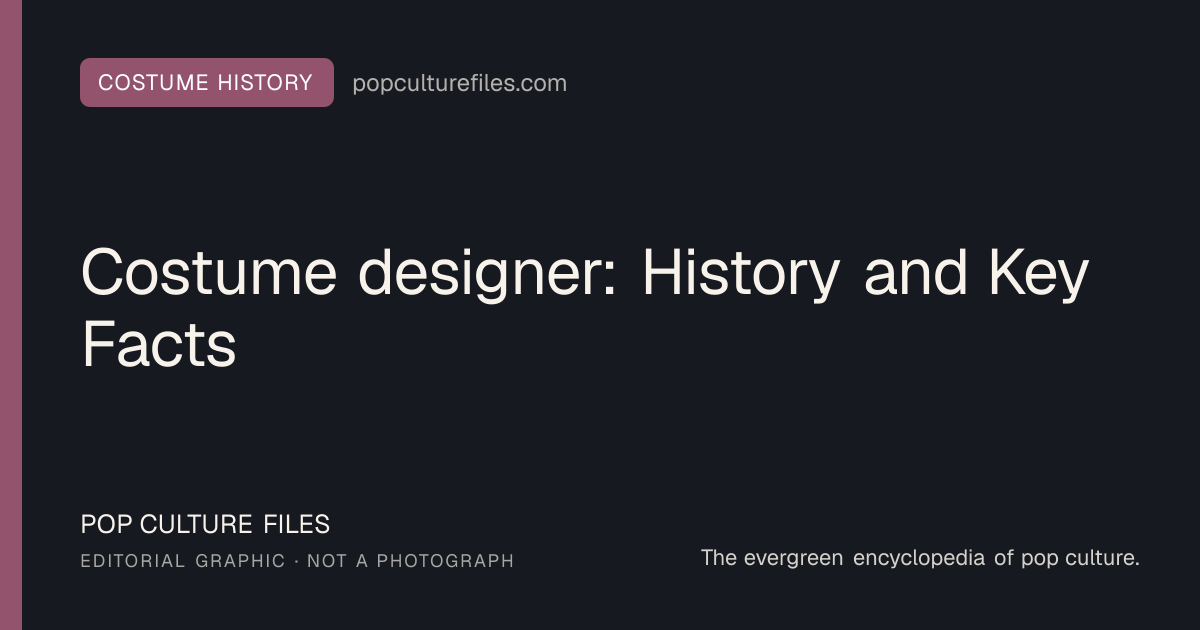 Editorial graphic for: Costume designer: History and Key Facts