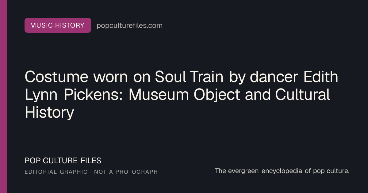 Editorial graphic for: Costume worn on Soul Train by dancer Edith Lynn Pickens: Museum Object and Cultural History