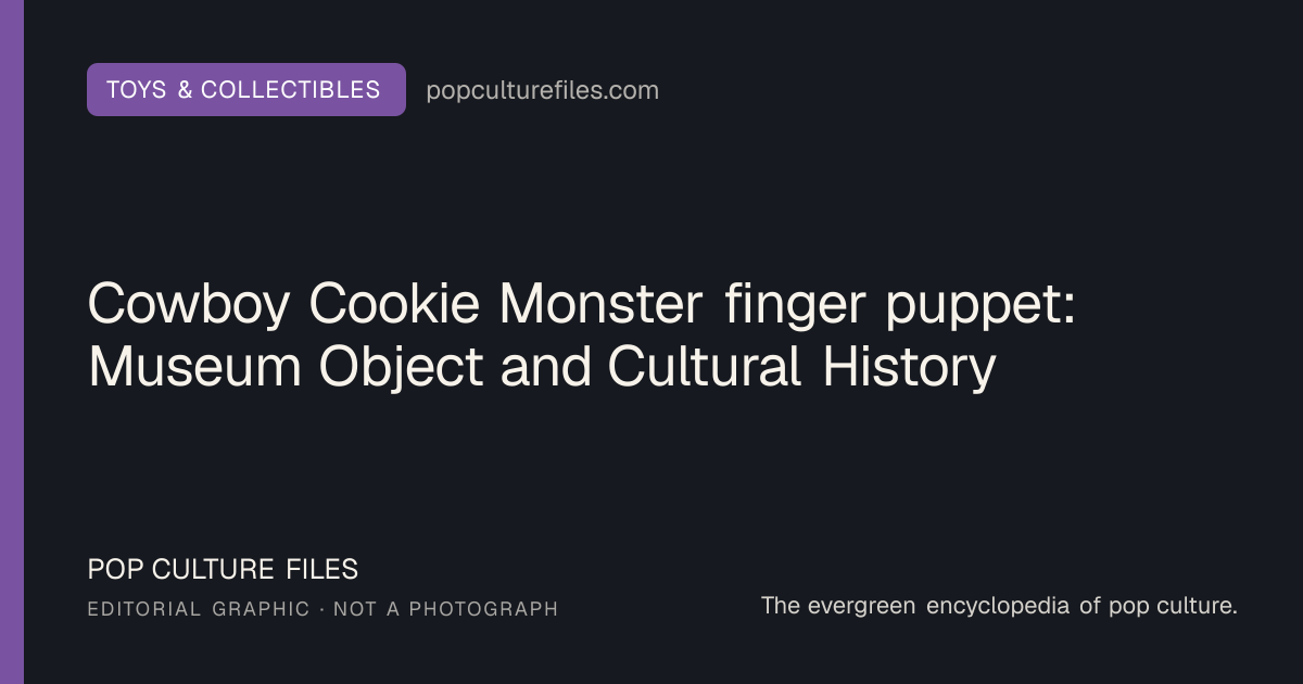 Editorial graphic for: Cowboy Cookie Monster finger puppet: Museum Object and Cultural History