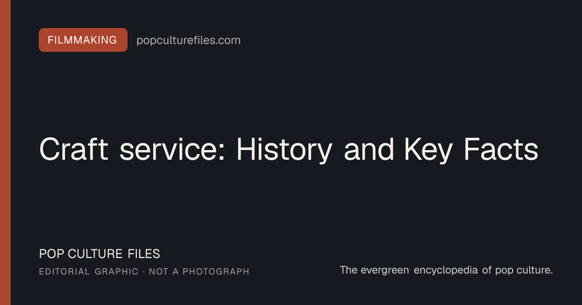 Editorial graphic for: Craft service: History and Key Facts