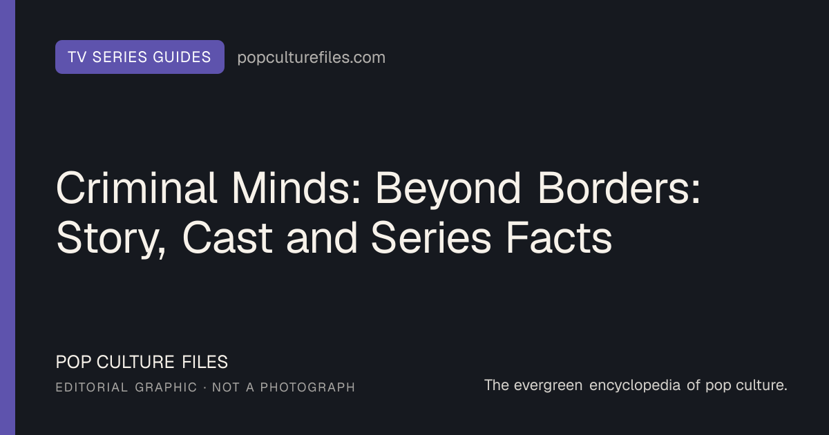 Editorial graphic for: Criminal Minds: Beyond Borders: Story, Cast and Series Facts