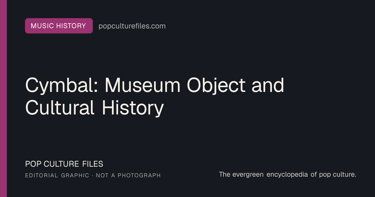 Editorial graphic for: Cymbal: Museum Object and Cultural History
