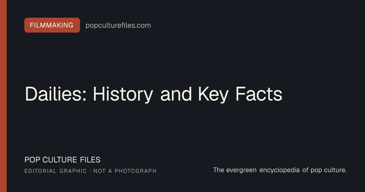 Editorial graphic for: Dailies: History and Key Facts