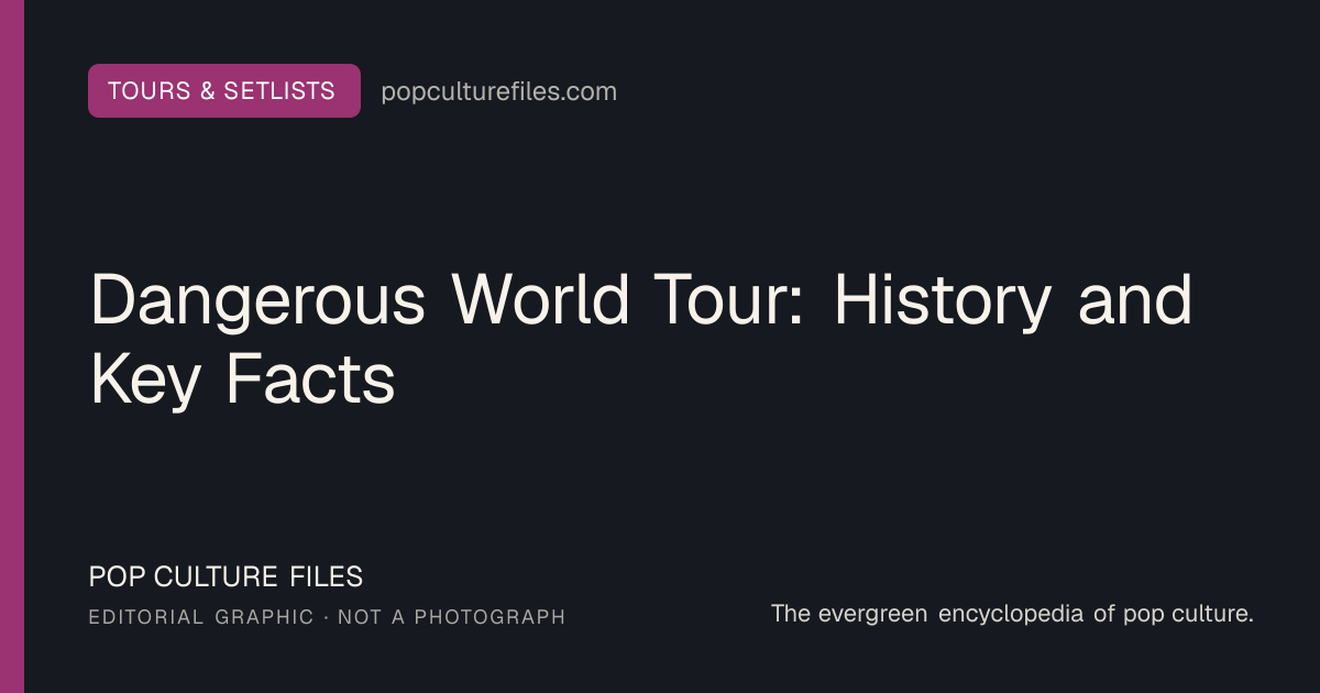 Editorial graphic for: Dangerous World Tour: History and Key Facts