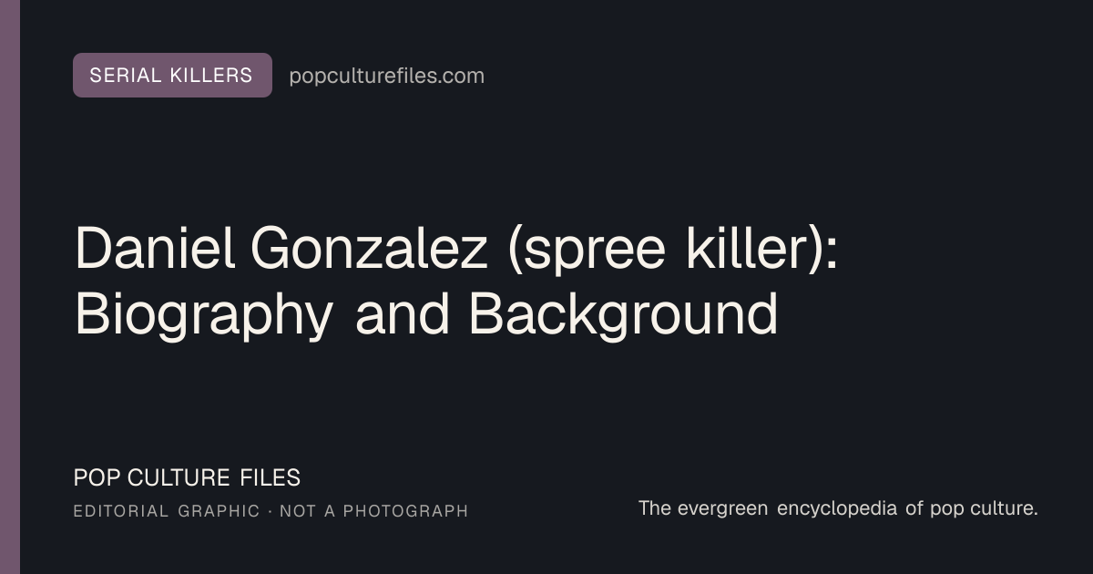 Editorial graphic for: Daniel Gonzalez (spree killer): Biography and Background