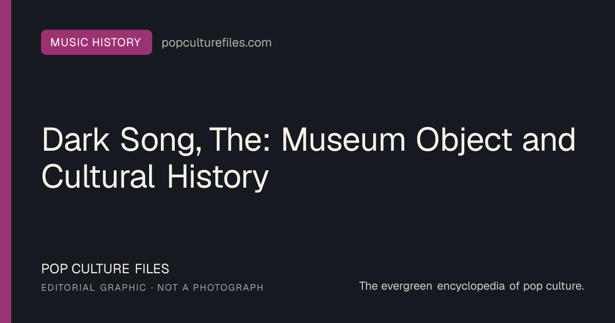Editorial graphic for: Dark Song, The: Museum Object and Cultural History