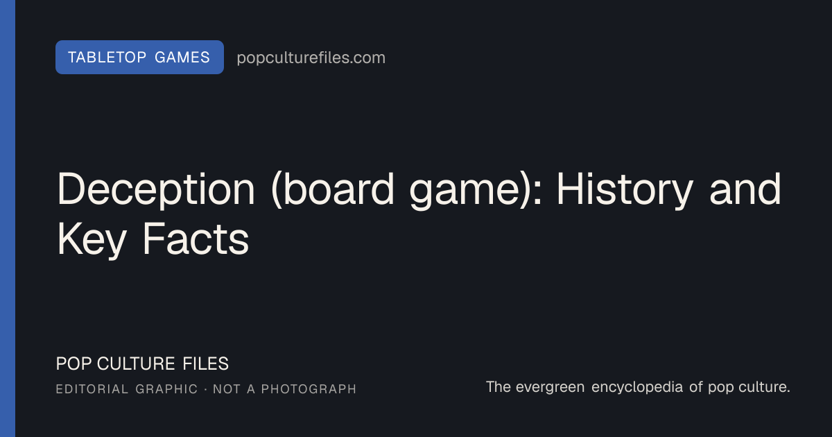 Editorial graphic for: Deception (board game): History and Key Facts