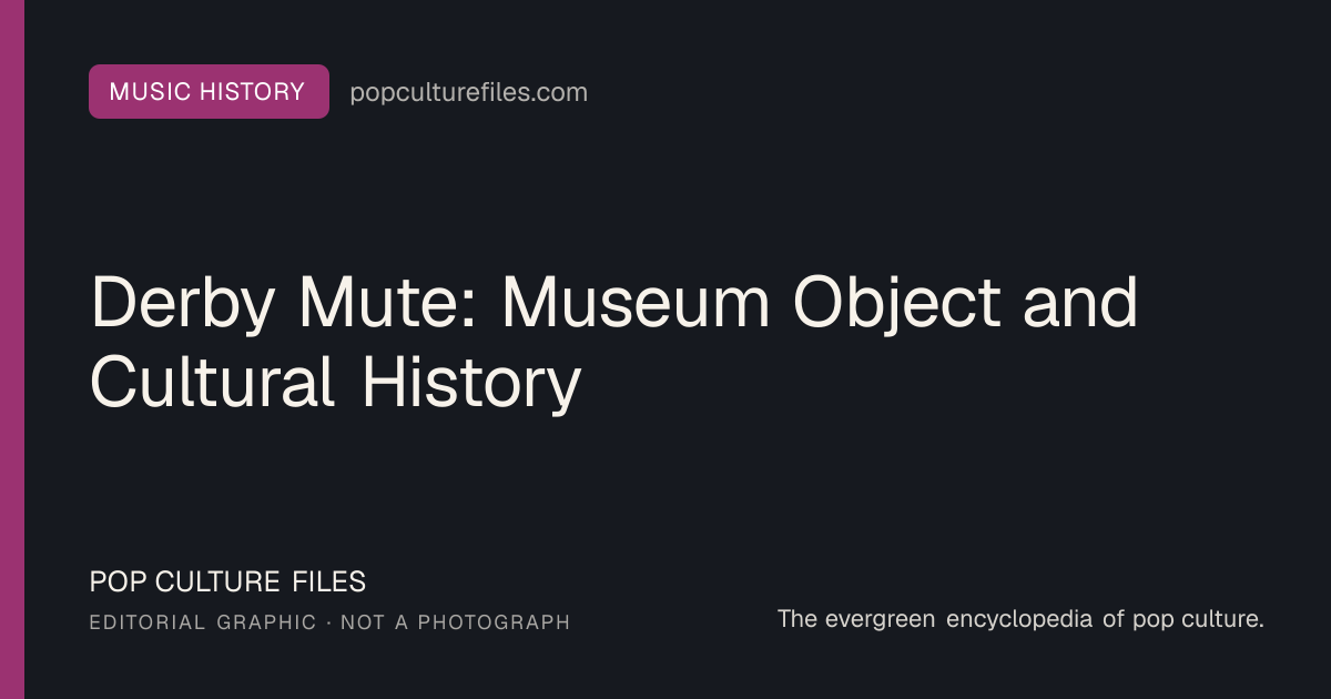 Editorial graphic for: Derby Mute: Museum Object and Cultural History