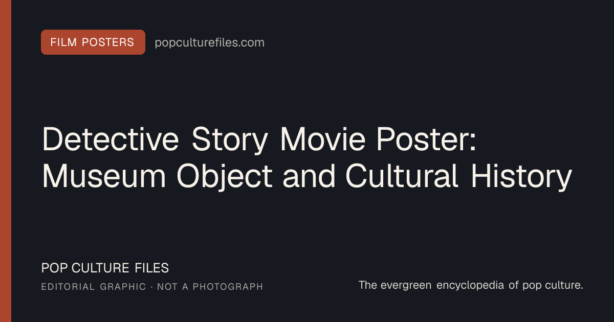 Editorial graphic for: Detective Story Movie Poster: Museum Object and Cultural History