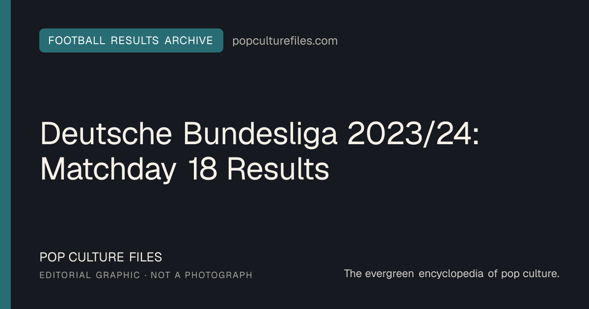 Editorial graphic for: Deutsche Bundesliga 2023/24: Matchday 18 Results