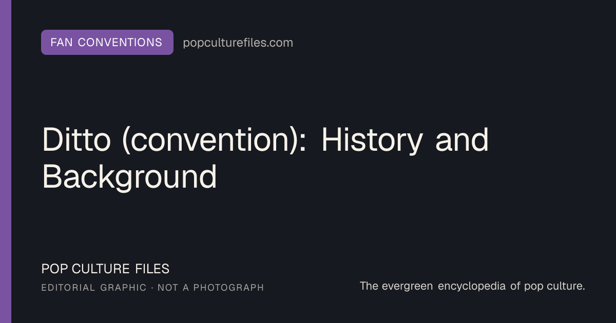 Editorial graphic for: Ditto (convention): History and Background