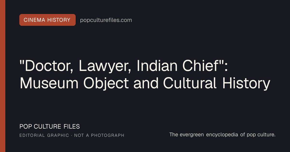 Editorial graphic for: "Doctor, Lawyer, Indian Chief": Museum Object and Cultural History