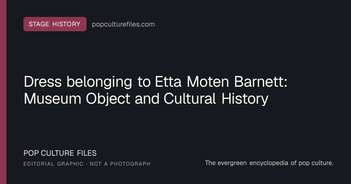 Editorial graphic for: Dress belonging to Etta Moten Barnett: Museum Object and Cultural History