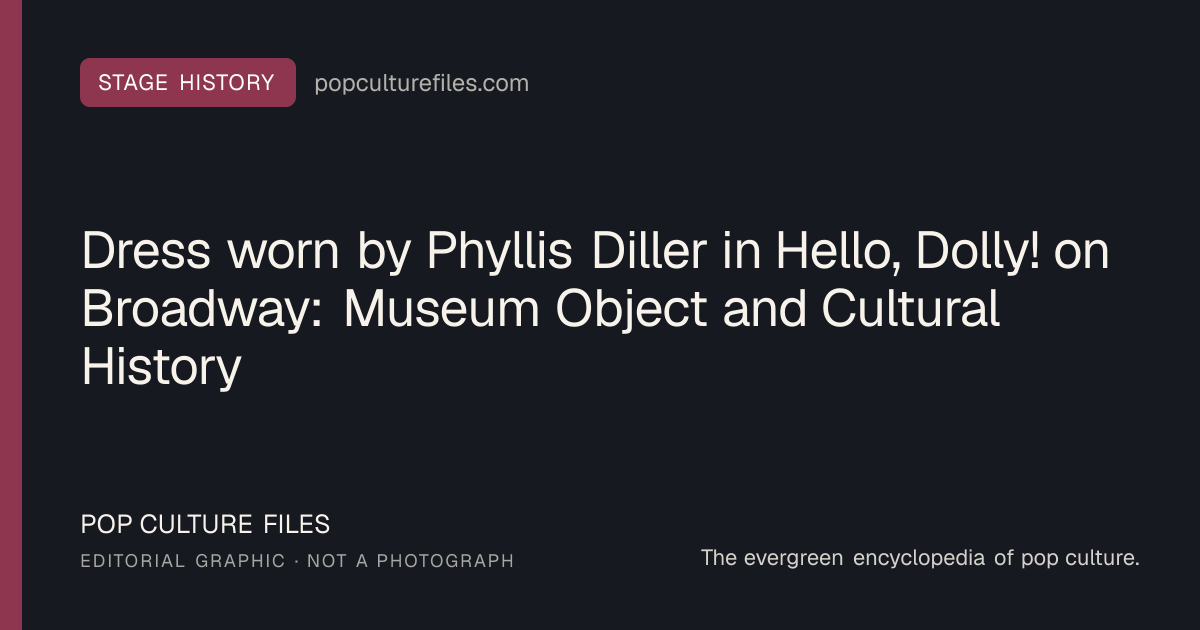 Editorial graphic for: Dress worn by Phyllis Diller in Hello, Dolly! on Broadway: Museum Object and Cultural History