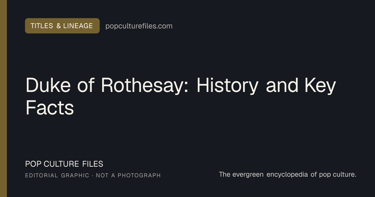 Editorial graphic for: Duke of Rothesay: History and Key Facts