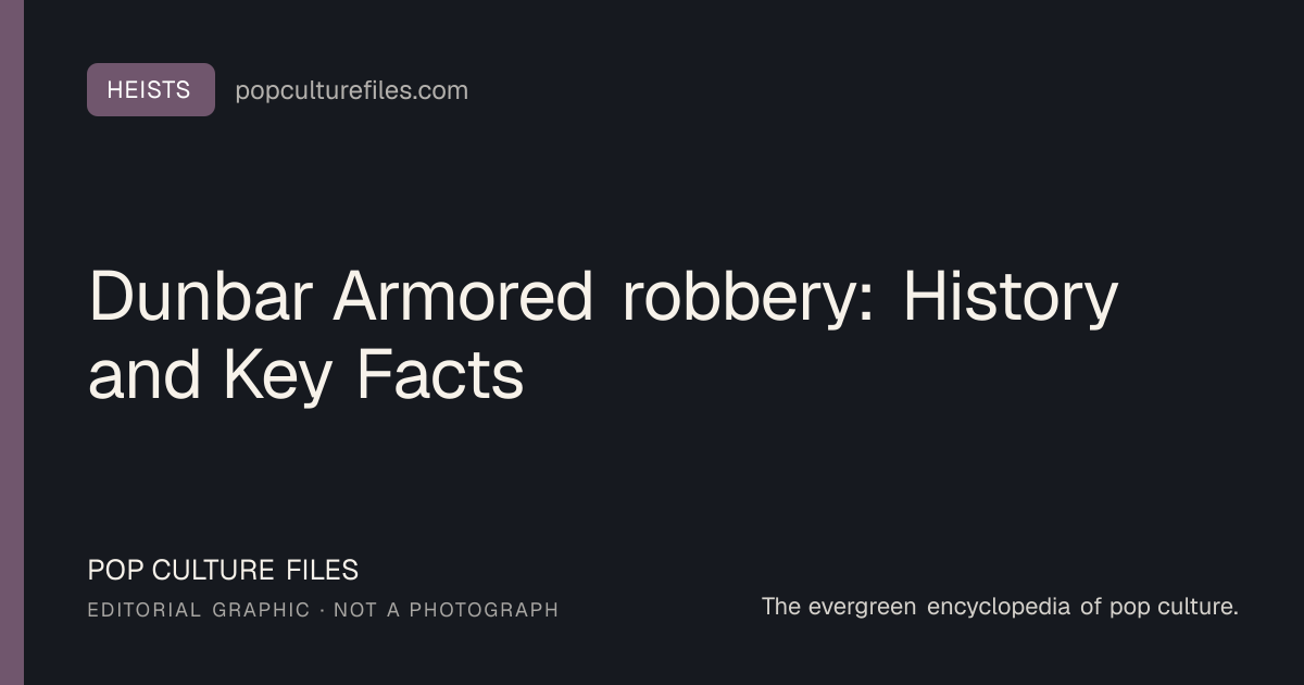 Editorial graphic for: Dunbar Armored robbery: History and Key Facts