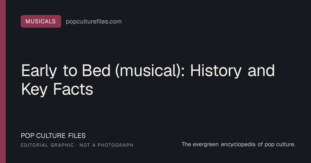 Editorial graphic for: Early to Bed (musical): History and Key Facts