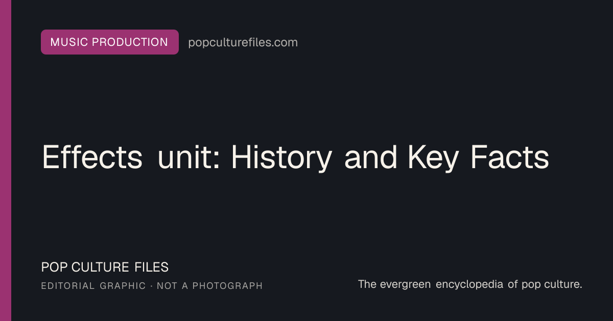 Editorial graphic for: Effects unit: History and Key Facts
