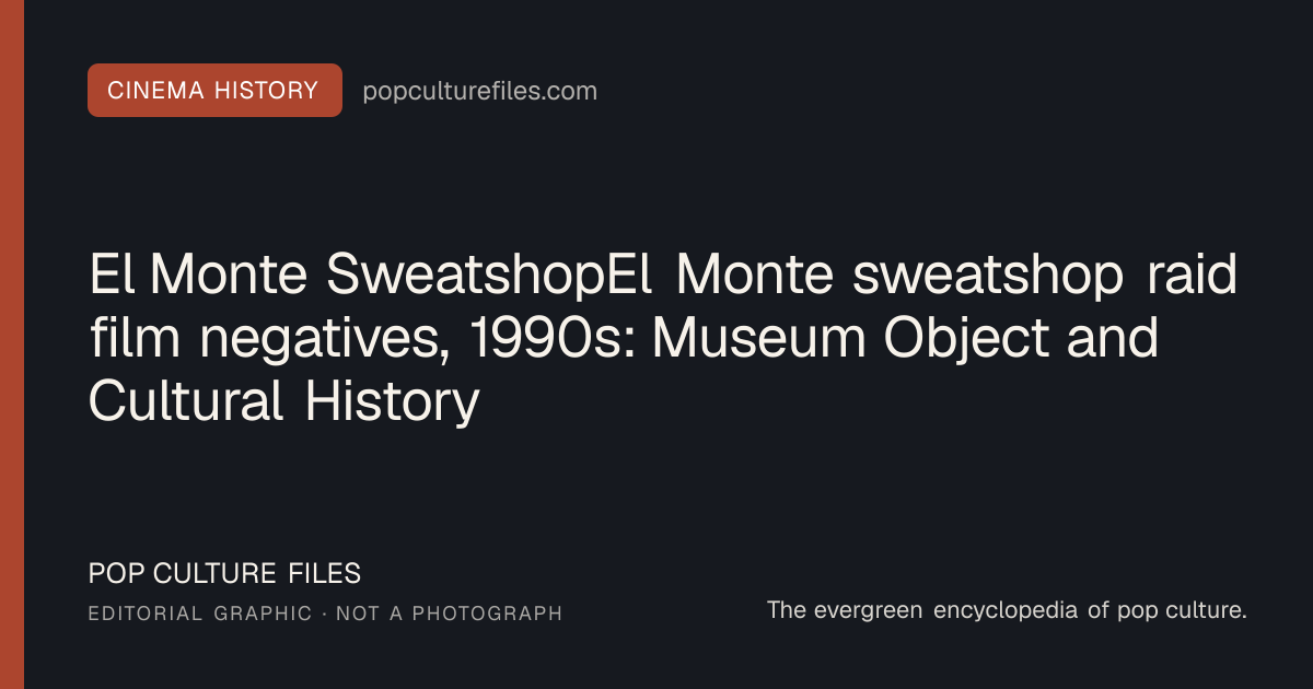 Editorial graphic for: El Monte SweatshopEl Monte sweatshop raid film negatives, 1990s: Museum Object and Cultural History