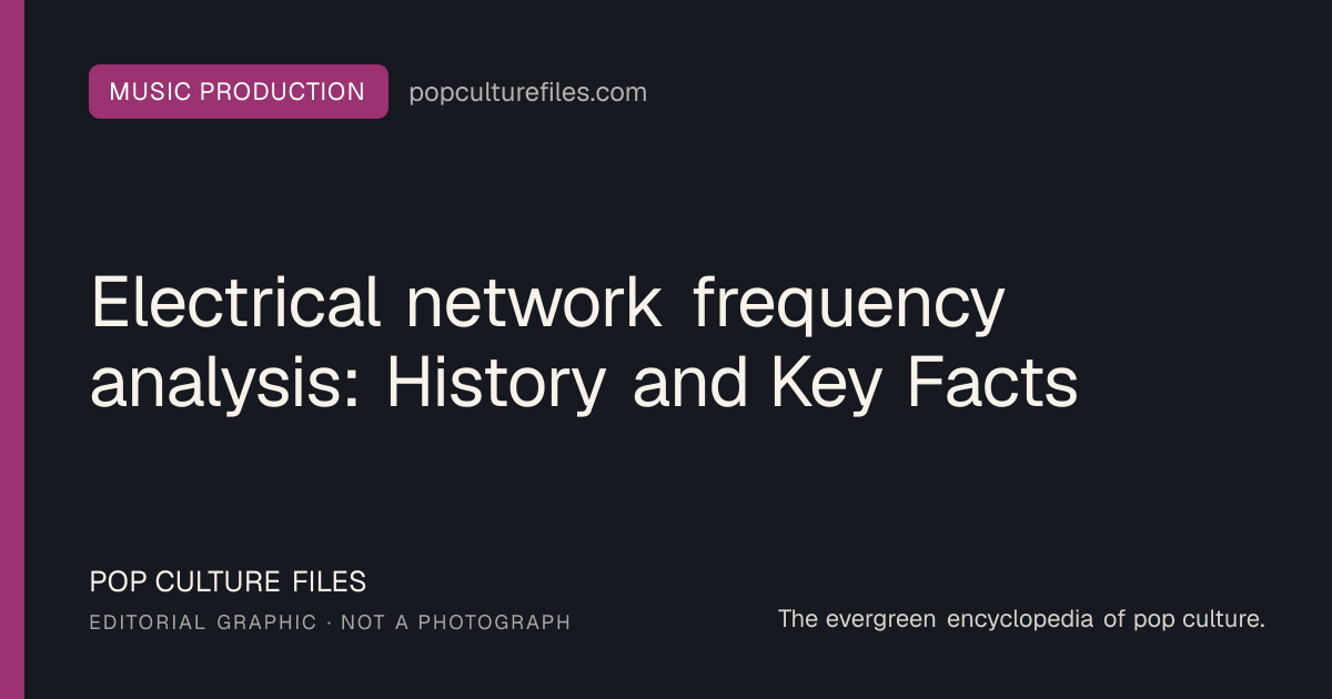 Editorial graphic for: Electrical network frequency analysis: History and Key Facts