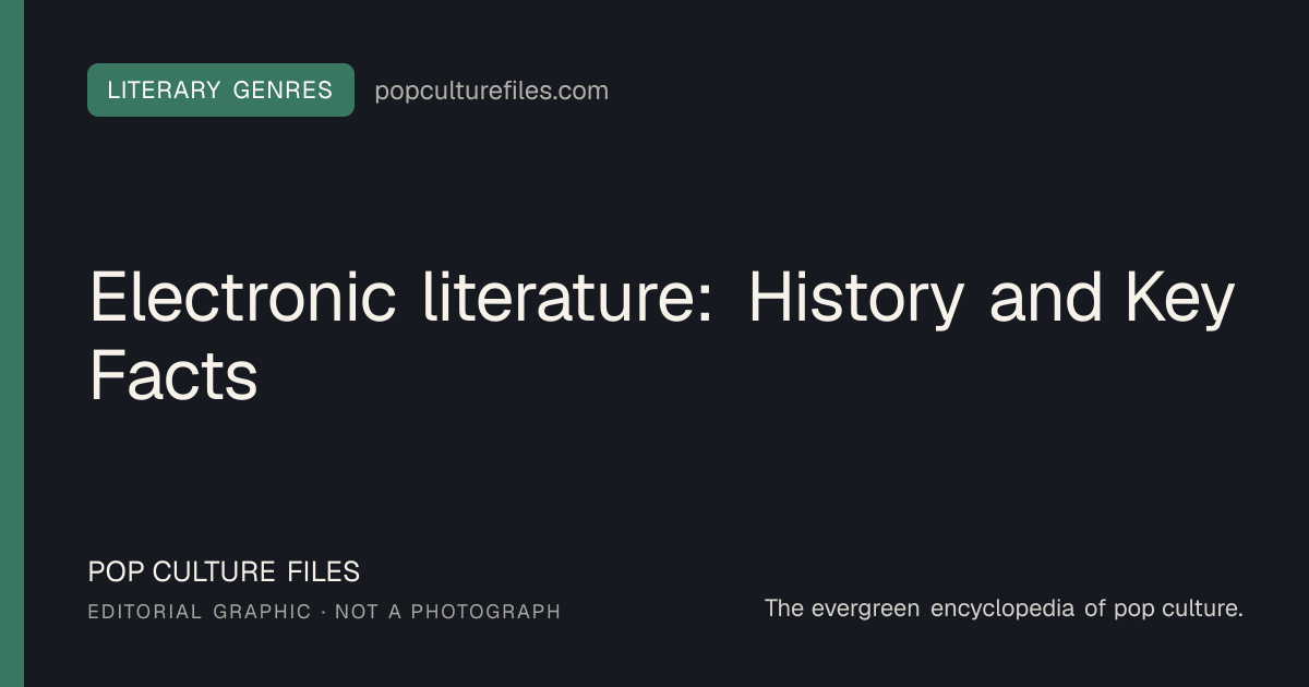 Editorial graphic for: Electronic literature: History and Key Facts