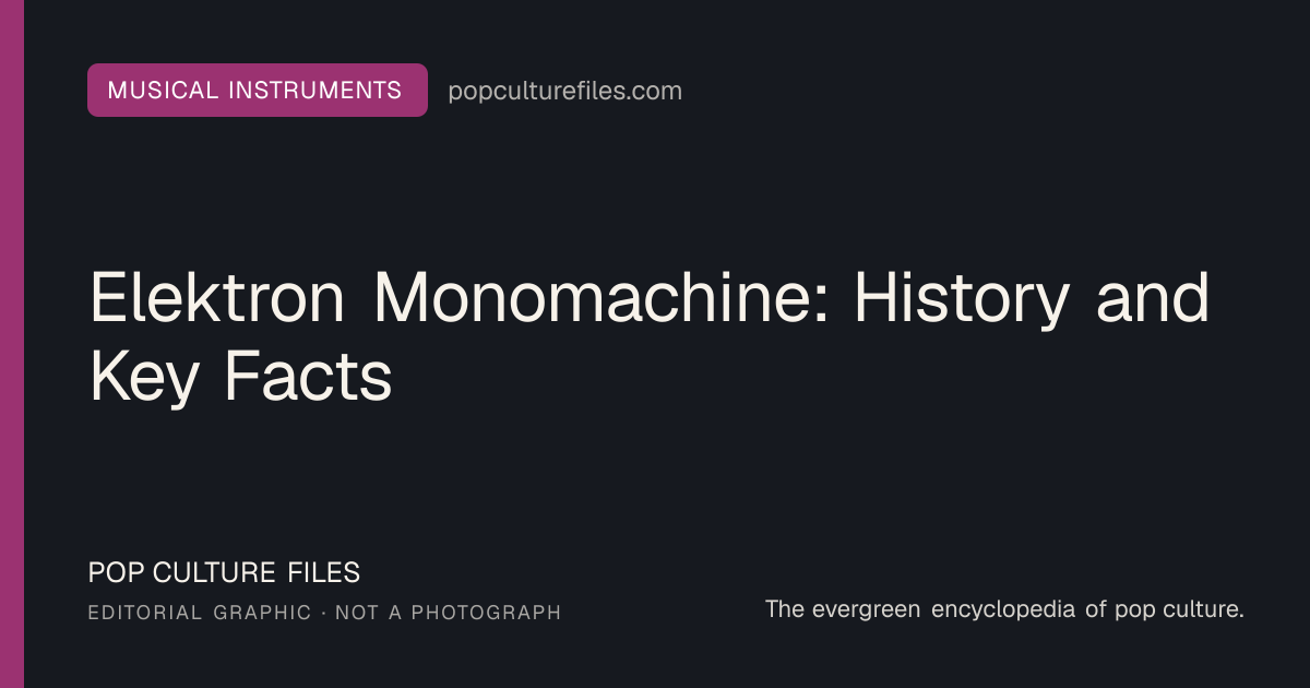 Editorial graphic for: Elektron Monomachine: History and Key Facts