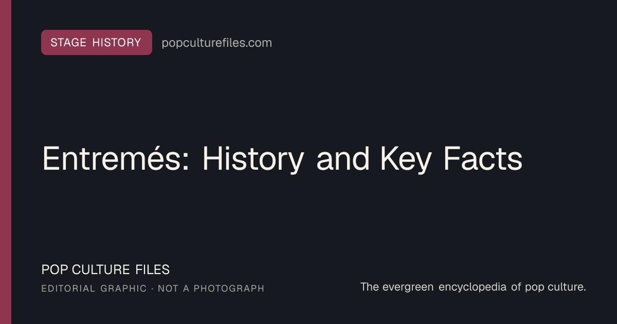 Editorial graphic for: Entremés: History and Key Facts