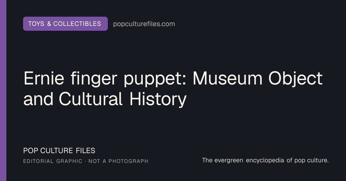 Editorial graphic for: Ernie finger puppet: Museum Object and Cultural History